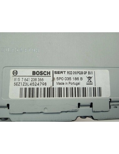 Recambio de sistema audio / radio cd para seat altea xl (5p5) bivalent referencia OEM IAM 5P0035186B  