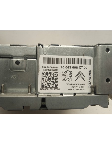 Recambio de sistema audio / radio cd para citroën c2 1.4 hdi referencia OEM IAM 96643698XT  