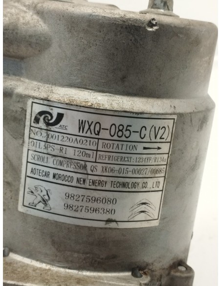 Recambio de compresor aire acondicionado para opel corsa f edition referencia OEM IAM 9827596080  