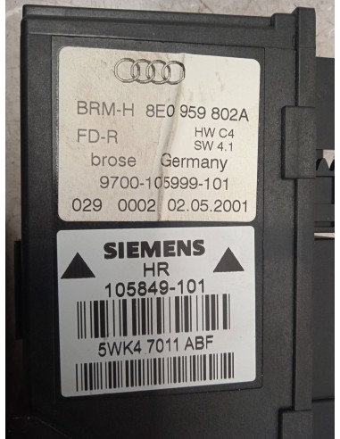 Recambio de motor elevalunas trasero derecho para audi a4 avant (8e) referencia OEM IAM 8E0959802A  
