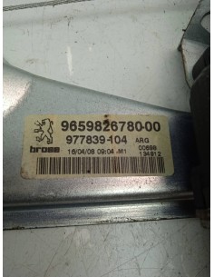 Recambio de elevalunas trasero izquierdo para peugeot 308 1.6 16v turbo cat (5fx / ep6dt) referencia OEM IAM 9659834880   2