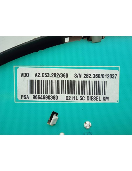 Recambio de cuadro instrumentos para peugeot 407 2.0 16v hdi fap referencia OEM IAM 9664690380  