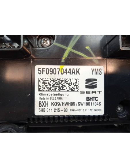 Recambio de mando climatizador para seat leon (5f1) style visio referencia OEM IAM 5F0907044AK  