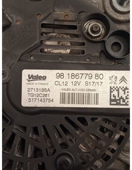 Recambio de alternador para citroën c4 picasso attraction referencia OEM IAM 9818677980  