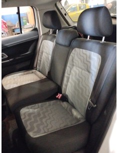 Recambio de asientos traseros para skoda fabia (5j2 ) 1.2 referencia OEM IAM 6Q0885305C TELA GRIS Y NEGRA 