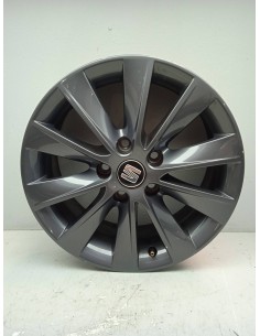 Recambio de llanta para seat leon (5f1) style visio referencia OEM IAM 5F0601025R COLOR GRIS ALUMINIO
