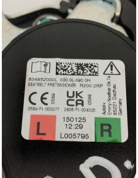 Recambio de cinturon seguridad trasero derecho para volvo xc60 core awd referencia OEM IAM P032386937  