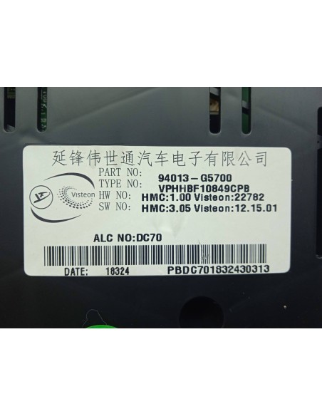 Recambio de cuadro instrumentos para kia niro business referencia OEM IAM 94013G5700  