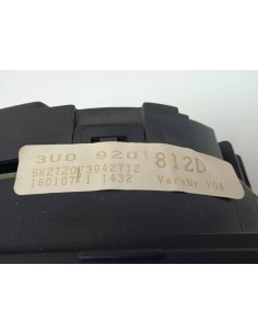 Recambio de cuadro instrumentos para skoda superb (3u4) 1.9 tdi referencia OEM IAM 3U0920812D   2