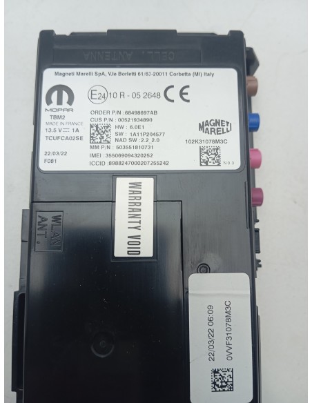 Recambio de modulo electronico para alfa romeo giulia (952) sprint referencia OEM IAM 68498697AB  