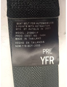 Recambio de cinturon seguridad delantero derecho para toyota yaris gr 2021 referencia OEM IAM 652879800C 0589P10021 YFR 2
