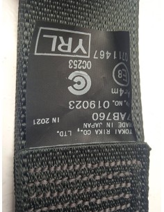 Recambio de cinturon seguridad trasero izquierdo para toyota yaris gr 2021 referencia OEM IAM 7AB760 0711767 YRL 2