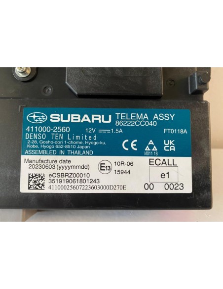 Recambio de modulo electronico para toyota gr 86 referencia OEM IAM 86222CC040 DENSO 