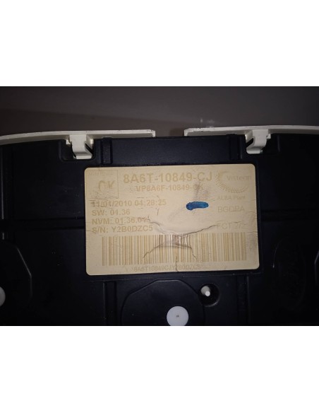 Recambio de cuadro instrumentos para ford fiesta (cb1) 1.4 tdci cat referencia OEM IAM 8A6T10849CJ VP8A6F10849OK 