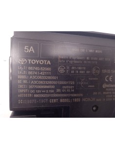 Recambio de modulo electronico para toyota yaris gr 2021 referencia OEM IAM 8674052060 10R0515406 2807E19CY 2