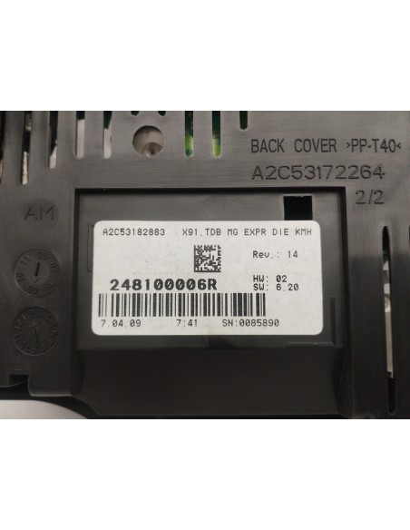 Recambio de cuadro instrumentos para renault laguna iii privilege referencia OEM IAM 248100006R  