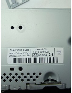 Recambio de sistema audio / radio cd para nissan qashqai (j10) acenta referencia OEM IAM 7612830022   2