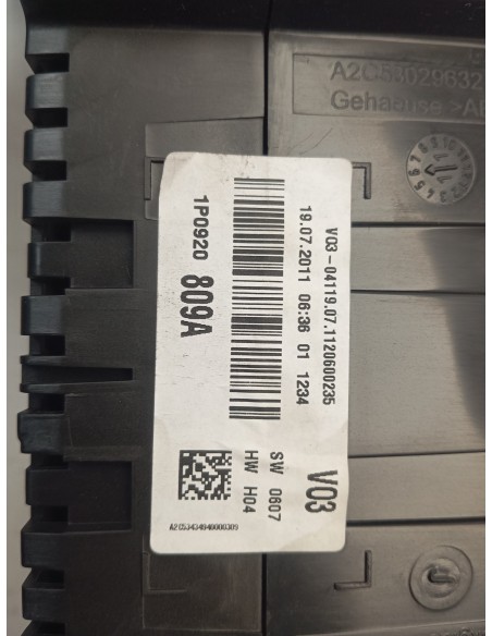 Recambio de cuadro instrumentos para seat altea xl (5p5) reference referencia OEM IAM 1P0920809A  