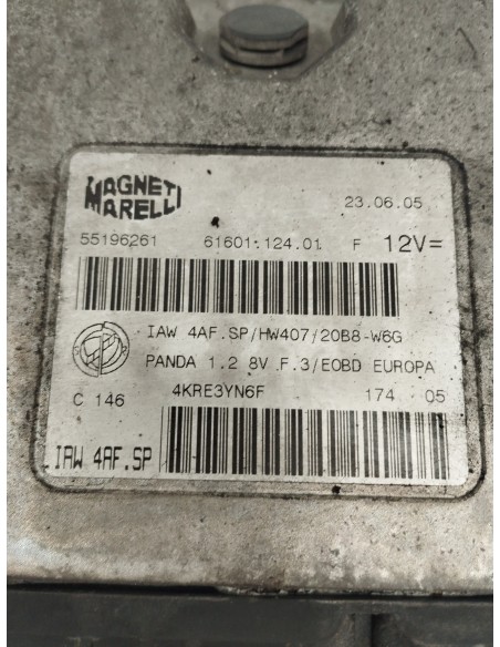 Recambio de centralita motor uce para fiat panda (169) 1.2 8v dynamic referencia OEM IAM 55196261  