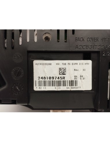 Recambio de cuadro instrumentos para renault laguna iii expression referencia OEM IAM 248109745R  