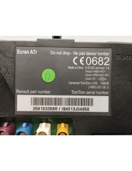 Recambio de pantalla multifuncion para renault laguna iii expression referencia OEM IAM 259153398R  