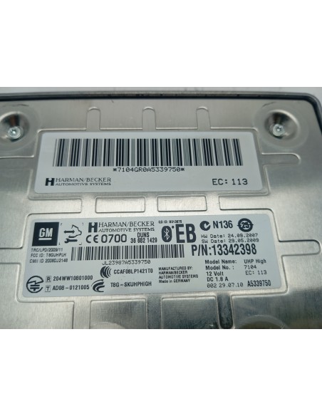 Recambio de modulo electronico para opel insignia berlina cosmo referencia OEM IAM 13342398  