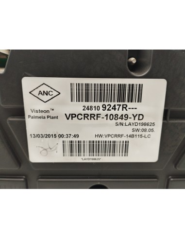 Recambio de cuadro instrumentos para renault clio iv expression referencia OEM IAM 248109247R  