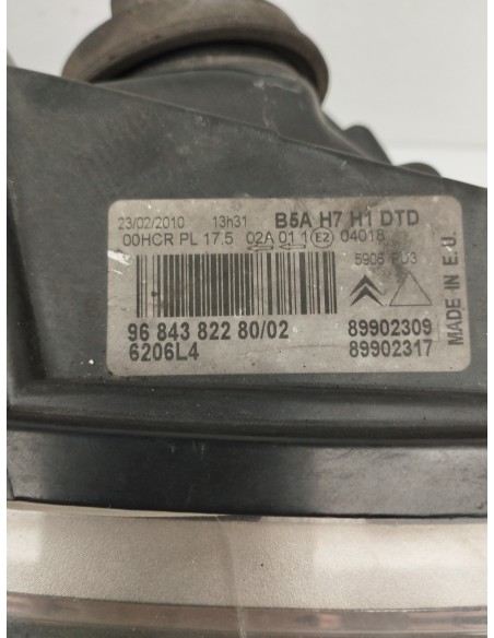 Recambio de faro derecho para citroën c4 berlina vtn@v referencia OEM IAM 9684382280  