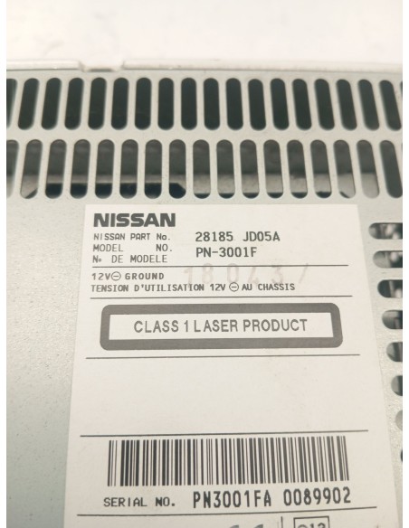 Recambio de sistema audio / radio cd para nissan qashqai i (j10, nj10) 2.0 dci referencia OEM IAM 28185JD05A  