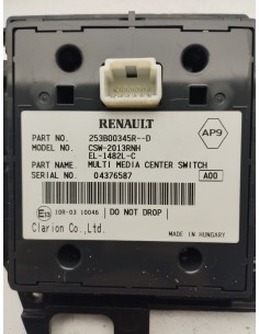 Recambio de mando multifuncion para renault megane iii berlina 5 p gt-style referencia OEM IAM 253B00345R   2