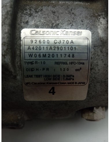Recambio de compresor aire acondicionado para nissan note (e11e) 1.6 16v cat referencia OEM IAM 92600CJ70A  