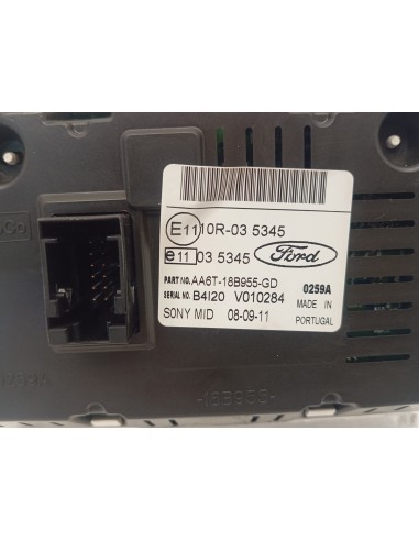 Recambio de pantalla multifuncion para ford fiesta (cb1) titanium referencia OEM IAM AA6T18B655GD  