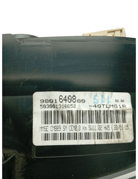 Recambio de cuadro instrumentos para citroën berlingo station wagon xtr plus referencia OEM IAM 9801640880  