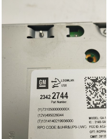 Recambio de sistema audio / radio cd para opel astra j lim. selective referencia OEM IAM 23422744  
