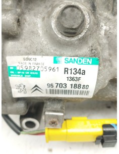 Recambio de compresor aire acondicionado para citroën c3 picasso exclusive referencia OEM IAM 9670318880   2