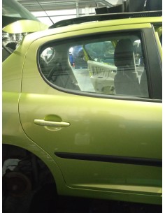 Recambio de puerta trasera derecha para peugeot 207 confort referencia OEM IAM 9008S6 COLOR VERDE ELEVALUNAS MANUAL