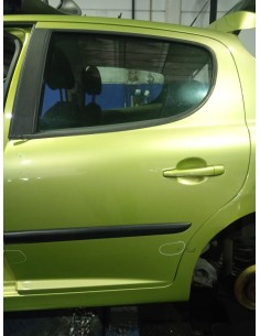 Recambio de puerta trasera izquierda para peugeot 207 confort referencia OEM IAM 9006N2 COLOR VERDE ELEVALUNAS MANUAL