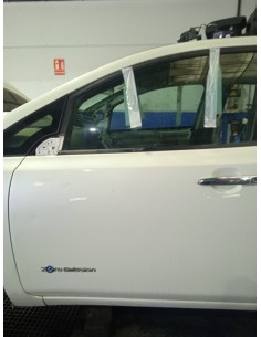 Recambio de puerta delantera izquierda para nissan leaf referencia OEM IAM H01013NLMA COLOR BLANCO 