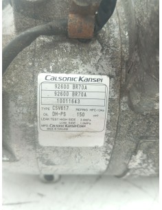 Recambio de compresor aire acondicionado para nissan qashqai (j10) acenta referencia OEM IAM 92600BR70A   2