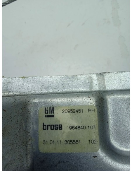 Recambio de elevalunas trasero derecho para opel insignia berlina excellence referencia OEM IAM 140336  