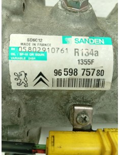 Recambio de compresor aire acondicionado para peugeot 207 confort referencia OEM IAM 9659875780   2