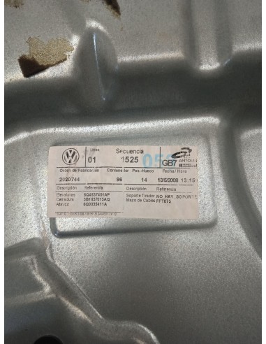 Recambio de elevalunas delantero izquierdo para volkswagen polo iv (9n_, 9a_) 1.2 12v referencia OEM IAM 6Q4837401AP  