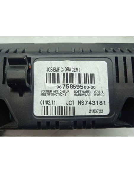 Recambio de pantalla multifuncion para peugeot 308 1.6 hdi fap referencia OEM IAM 9675859580  