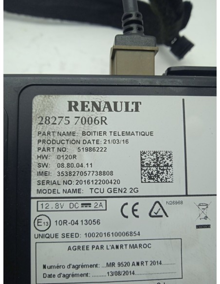 Recambio de modulo electronico para renault zoe (bfm_) zoe referencia OEM IAM 282757006R  