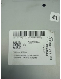 Recambio de sistema audio / radio cd para renault zoe (bfm_) zoe referencia OEM IAM 281153870R   2