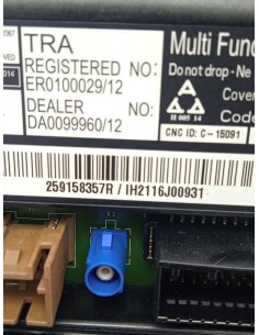 Recambio de pantalla multifuncion para renault zoe (bfm_) zoe referencia OEM IAM 259158357R   2