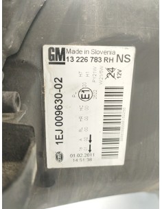 Recambio de faro derecho para opel insignia berlina excellence referencia OEM IAM 13226783   2