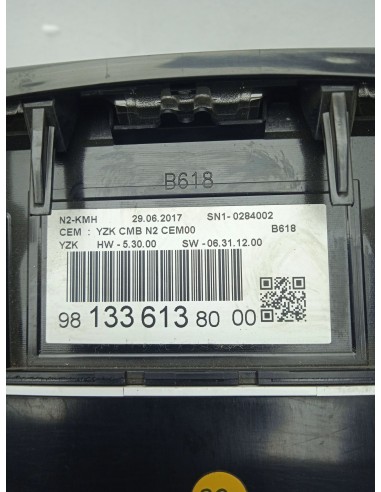 Recambio de cuadro instrumentos para citroën c3 iii (sx) 1.2 vti 82 referencia OEM IAM 9813361380  