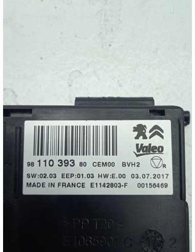 Recambio de modulo electronico para citroën c3 iii (sx) 1.2 vti 82 referencia OEM IAM 9811039380  