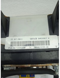 Recambio de airbag delantero derecho para citroën c3 ii (sc_) 1.4 hdi 70 (sc8hzc, sc8hr0, sc8hp4) referencia OEM IAM 9671691180  2